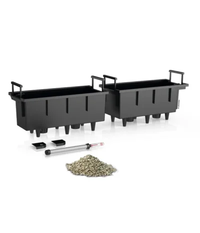 LECHUZA® 2x Kunststoff-Pflanzeinsätze Inkl. Bewässerungs-Set Balconera, Rechteckig