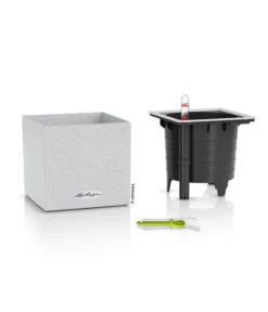 LECHUZA® Kunststoff-Topf Canto Stone, Eckig, Ca. B14/H13,5/T14 Cm -Haus Pflanzen Welt 6963136 WE DE 001 LechuzaKunststoffTopfCantoStoneeckig