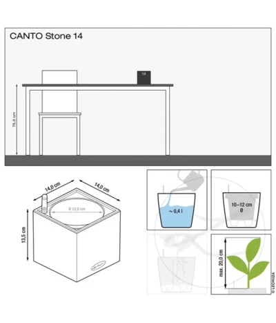 LECHUZA® Kunststoff-Topf Canto Stone, Eckig, Ca. B14/H13,5/T14 Cm 8 LECHUZA® Kunststoff-Topf Canto Stone, Eckig, Ca. B14/H13,5/T14 Cm -Haus Pflanzen Welt 6963136 WE IG 001 LechuzaCantoStone14