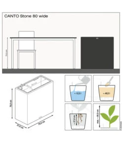 LECHUZA® Kunststoff-Kasten Canto Stone, Rechteckig, Ca. B79/H76/T37 Cm 8 LECHUZA® Kunststoff-Kasten Canto Stone, Rechteckig, Ca. B79/H76/T37 Cm -Haus Pflanzen Welt 6963235 WE IG 001 LechuzaCantoStone80Wide