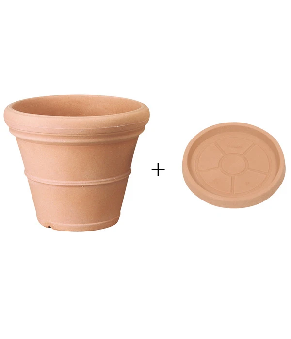 Farmet New Kunststoff-Topf Impruneta, Rund, Terrakotta, Inkl. Untersetzer 3 Farmet New Kunststoff-Topf Impruneta, Rund, Terrakotta, Inkl. Untersetzer