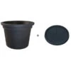 Farmet New Kunststoff-Topf, Konisch, Inkl. Untersetzer -Haus Pflanzen Welt 6965511 6965818 6965834 WE FS 001 FarmetTopfKonischDunkelgrauUntersetzer
