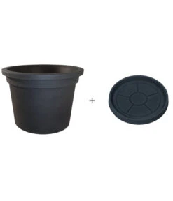 Farmet New Kunststoff-Topf, Konisch, Inkl. Untersetzer