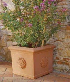 Farmet New Kunststoff-Topf Festonato, Quadratisch, Terrakotta, Inkl. Untersetzer -Haus Pflanzen Welt 6967699 WE MO 001 FarmetNewKunststoffTopfFestonatoquadratischterrakotta