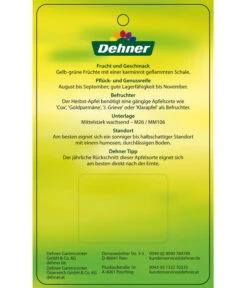 Herbstapfel 'Gravensteiner' -Haus Pflanzen Welt 7657398 HerbstapfelGravensteiner Etikett 2