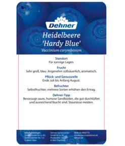 Heidelbeere 'Hardyblue' 9 Heidelbeere 'Hardyblue' -Haus Pflanzen Welt 7665490 HeidelbeereHardyblue Etikett 2