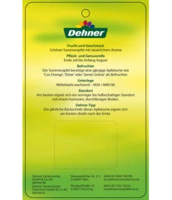 Sommerapfel 'Klarapfel', Weiß -Haus Pflanzen Welt 7701386 SommerapfelKlarapfel Etikett 2