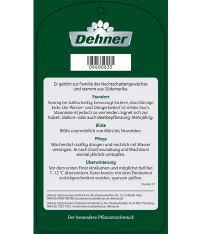 Blauer Enzianstrauch -Haus Pflanzen Welt 8600835 BlauerEnzianstrauch Etikett 2