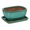 Dehner Keramik-Bonsaischale, Rechteckig, Türkis 2 Dehner Keramik-Bonsaischale, Rechteckig, Türkis -Haus Pflanzen Welt 8732117 WE FS 001 SchalensortimentBonsai TuerkisGr 2