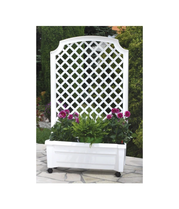 KHW Kunststoff-Pflanzkasten Calypso, Inkl. Spalier Und Rollen 2 KHW Kunststoff-Pflanzkasten Calypso, Inkl. Spalier Und Rollen