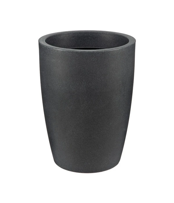 Kunststoff-Vase Verona, Rund, Schwarz-granit 3 Kunststoff-Vase Verona, Rund, Schwarz-granit